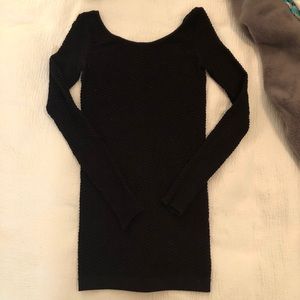 BCBG scoop back long sleeve dress